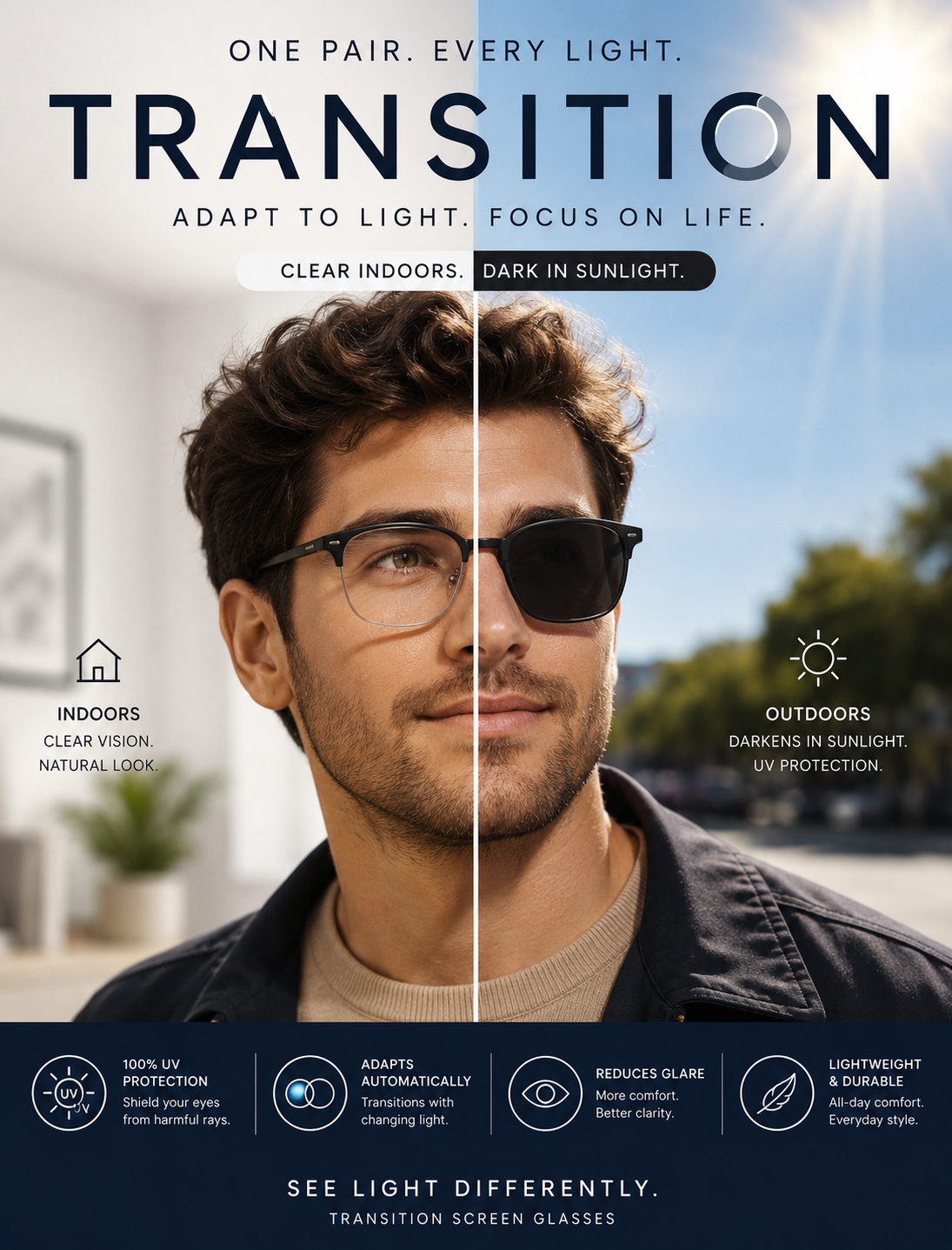 Stepper Rimless screen glasses